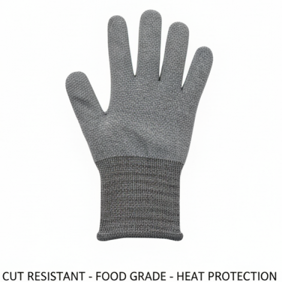 1 Pair Cut Resistant Gloves Anti Cut Gloves Heat Resistant Kint Safety Work Gloves High Performance Protection, Food Grade BBQ