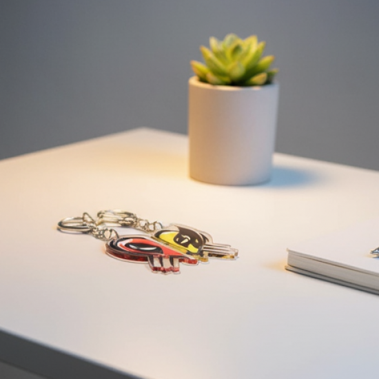 2-in-1 Best Friends Matching Acrylic Breakable Keychain