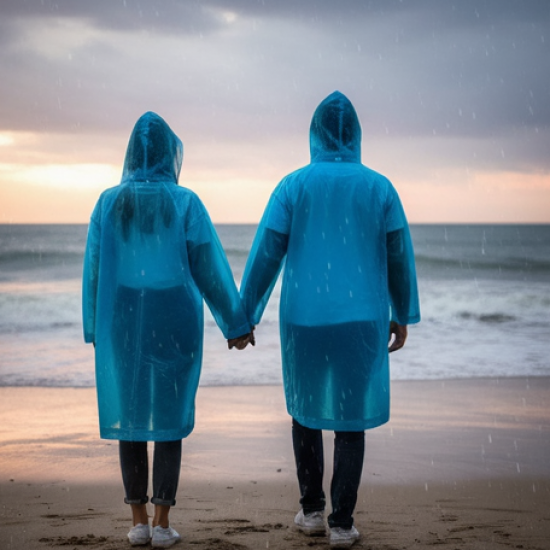 Adult Portable Rain Coat, Men & Women Outdoor Traveling Eva Material Raincoat