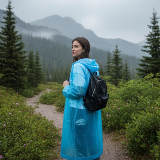 Adult Portable Rain Coat, Men & Women Outdoor Traveling Eva Material Raincoat