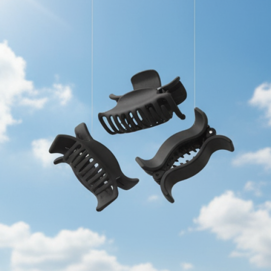 Big Hair Clips for Girls Kids Hair Accessories (6 Pcs Set / Black), Hair accessories