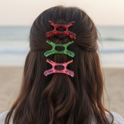 Big Hair Clips for Girls Kids Hair Accessories (6 Pcs Set / Transparent), Hair accessories