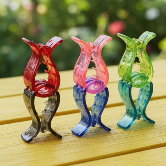 Big Hair Clips for Girls Kids Hair Accessories (6 Pcs Set / Transparent), Hair accessories