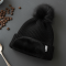 Cap for Winter Woolen Knitted Black Inside Fur Caps