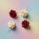 Colourful Flowing Flower Hair Pin (4 Pcs Set / Mix Color), Hair accessories