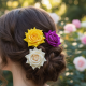 Colourful Flowing Flower Hair Pin (4 Pcs Set / Mix Color), Hair accessories