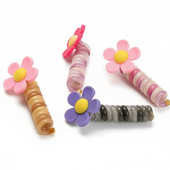 Colourful Telephone Wire Hairbands (1 pc / Mix Design), Hair accessories