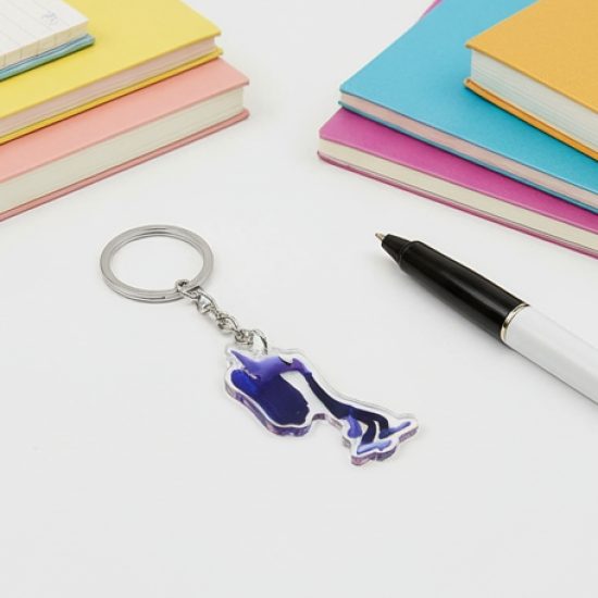 Cute Cartoon Character Acrylic Keychain (1 Pc)