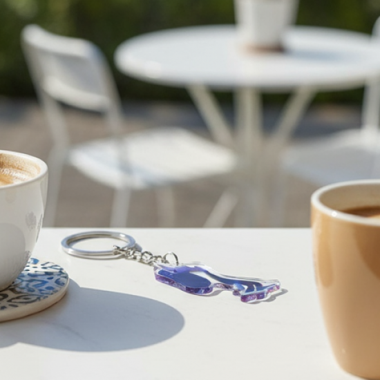 Cute Cartoon Character Acrylic Keychain (1 Pc)