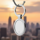 Elegant Oval Shape Metal Keychain for Personal Use