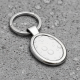 Elegant Oval Shape Metal Keychain for Personal Use