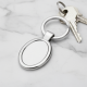Elegant Oval Shape Metal Keychain for Personal Use