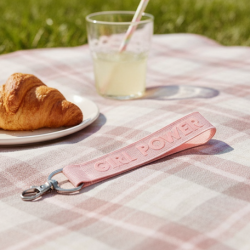 Fabric Ribbon Keychain (1 Pc, Mix Color)