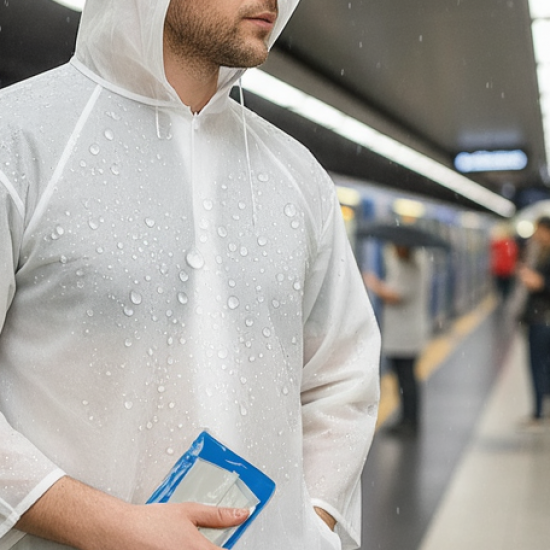 Full-Body Rain Suit – Jacket & Pants Set Fashion Portable Adult Rain Coat (1pc)