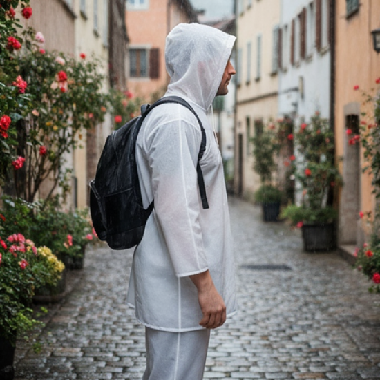 Full-Body Rain Suit – Jacket & Pants Set Fashion Portable Adult Rain Coat (1pc)