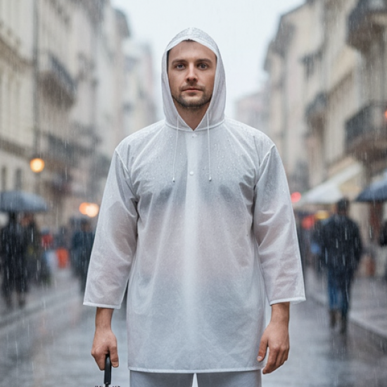 Full-Body Rain Suit – Jacket & Pants Set Fashion Portable Adult Rain Coat (1pc)