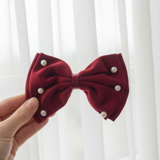 Hair Bow Knot Clip Suitable For Girls (1 Pc / Multicolour), Hair accessories