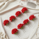 Hair Clip Red Rose Bridal Hair Pins Rose (12 Pcs Set / Red Color Only), Hair accessories