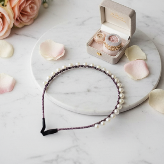 Hairband Pearls Fancy Party Hairband  (1 Pc / Mix Design), Hair accessories