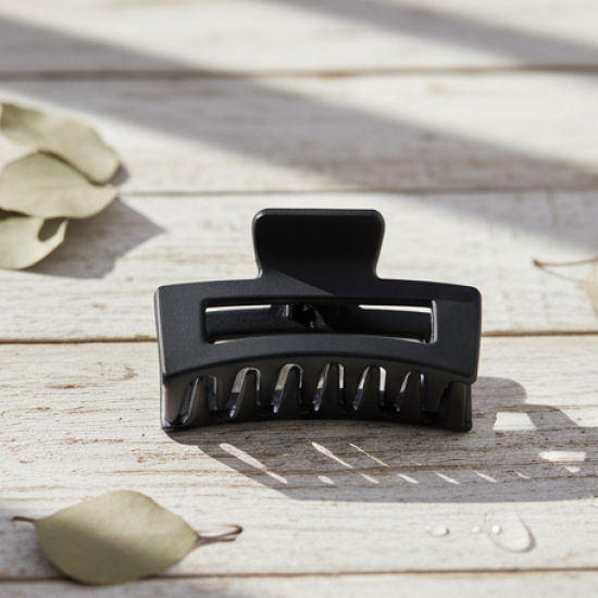 Matte Finish Rectangle Hair Claw Clip for Women and Girls – Assorted Color Pack – 1 Pc