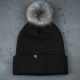 Men's and Women's Skull Slouchy Winter Woolen Knitted Black Inside Fur Beanie Cap. FB