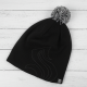 Men's and Women's Skull Slouchy Winter Woolen Knitted Black Inside Fur Beanie Cap.