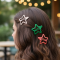 Metal Printed Star Shape Hair Clips (5 Pcs Set)