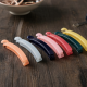 Multicolor Plastic Banana Hair Clips Set (12 Pc)