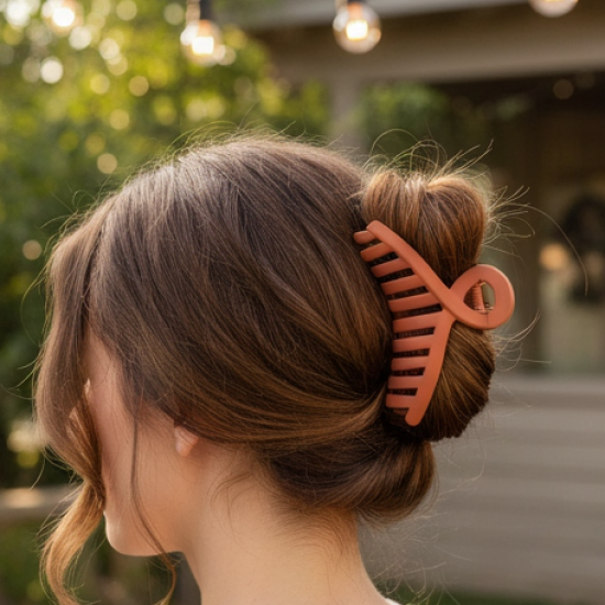 Plastic Hair Claw Clips Strong Clips (1 Pc / Mix Design & Color), Hair accessories