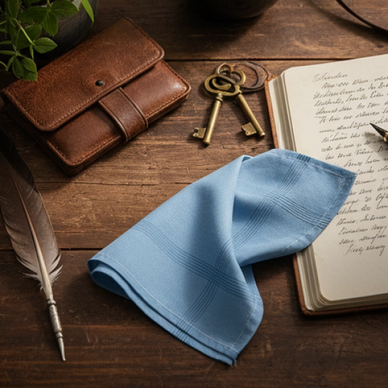 Premium Quality Soft Cotton Men’s Handkerchief (40x40 cm / 1 Pc)