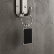 Premium Rectangular Black & Silver Metal Keychain (1 Pc)