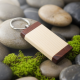Premium Wooden Keychain with Dual Tone Finish (1 Pc)