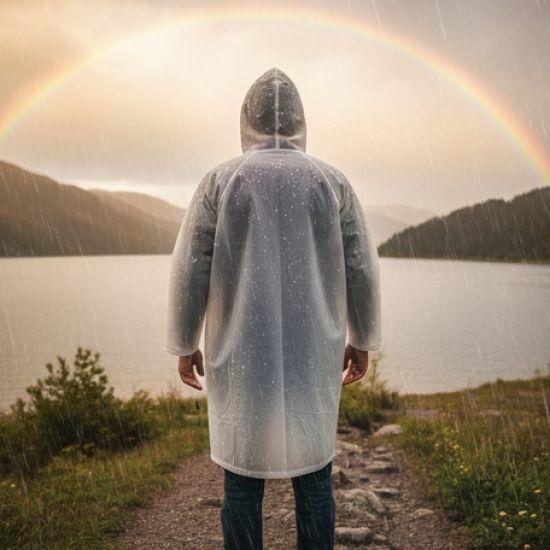 Raincoat Protect Body Arms Legs, Waterproof Reusable Rain Suit for Outdoor Accessory (1pc)