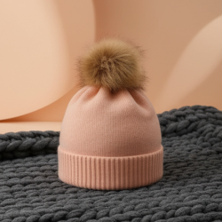 Small Cap for Winter Woolen Knitted Inside Fur Caps (1 Pc / Mix Design & Color)