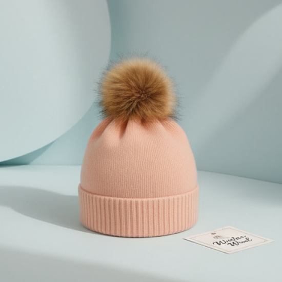 Small Cap for Winter Woolen Knitted Inside Fur Caps (1 Pc / Mix Design & Color)