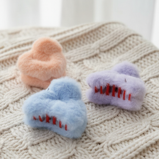 Small Hair Claw Clips, Plastic Fluffy Hair Claw Hair, Hair accessories (12 Pcs Set)