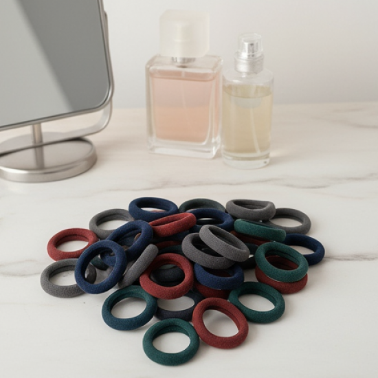 Small Hairbands Bands for Hair Rubber Bands (Pack of 50 / Multicolour), Hair accessories