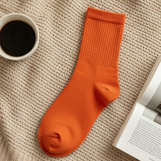 Socks Breathable Thickened Classic Simple Soft Skin Friendly (1Pair)