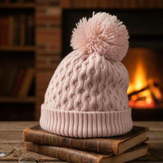 Soft Winter Cap, Woolen Inside Fur Beanie Cap (1 Pc / Mix Design & Color)