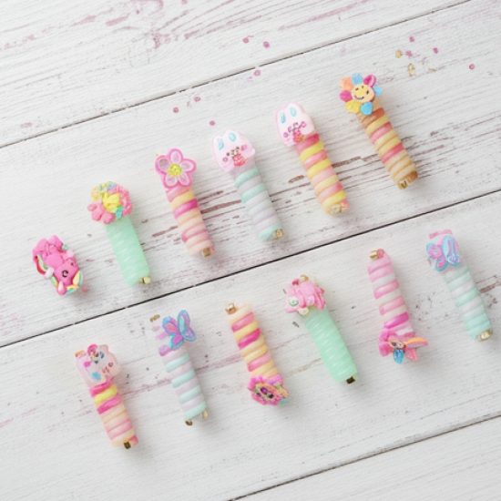 Spiral Hair Braiding Clips for Kids (12 Pc /  Mix Design)