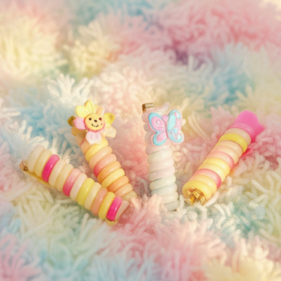 Spiral Hair Braiding Clips for Kids (12 Pc /  Mix Design)