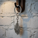 Stylish Stainless Steel Peacock Feather Keychain (1 Pc)
