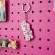 Text Keychain with Glitter Finish and Tassel Charm (1 Pc)