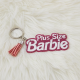 Text Keychain with Glitter Finish and Tassel Charm (1 Pc)