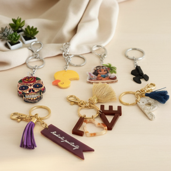 Trendy Designer Assorted Keychains (Mix Design / 1 Pc)