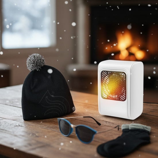 Winter Warm Set- Bennie hat, Room Heater, Sunglasses And Socks (5 Pcs Combo)