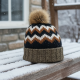 Winter Woolen Knitted Black Inside Fur Beanie Cap (1 Pc / Mix Design & Color)