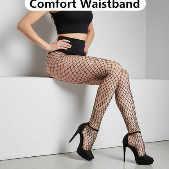 Women's / Girls's High Waist Pantyhose Tights Fishnet Stockings Broad Mesh Net Style (1 Pc)