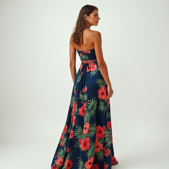 Halter Neck Tropical Holiday Sundress