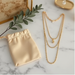 Gold-Tone Layered Pendant Choker Necklace